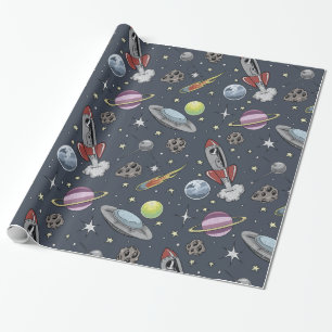 Retro Rockets Presentpapper