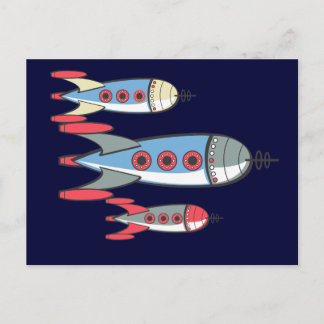 Retro Rockets Times tre Vykort