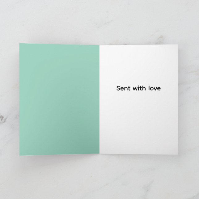 Retro rockin rabbit greeting  kort (Inuti)