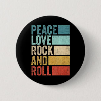 Retro Rocknroll Music Peace Kärlek Rock and roll Knapp
