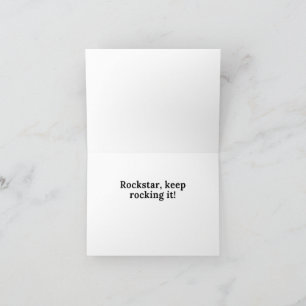 Retro Rockstar Employee - tackkort