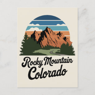 Retro Rocky Mountain National Park Vykort