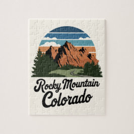 Retro Rocky Mountain nationalpark Pussel