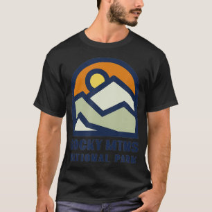 Retro Rocky mountains Nati för Family Vacation Des T Shirt