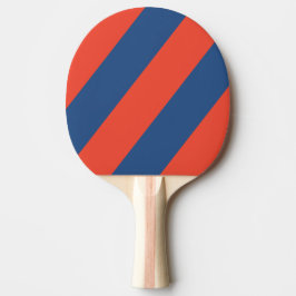 Retro Röd & Blå Tre Feta Ränder Pingisracket
