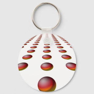 Retro röd bolldesign nyckelring