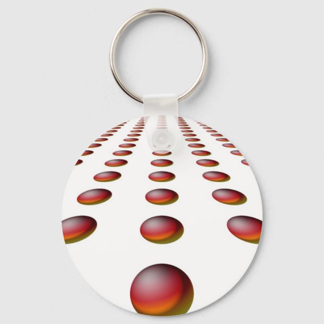 Retro röd bolldesign nyckelring (Framsida)