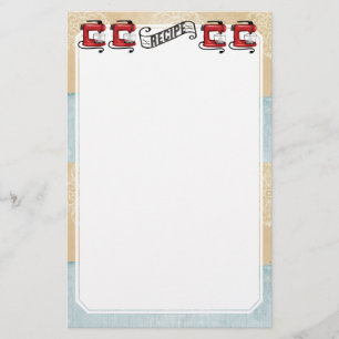 Retro röd brevpapper för kort för