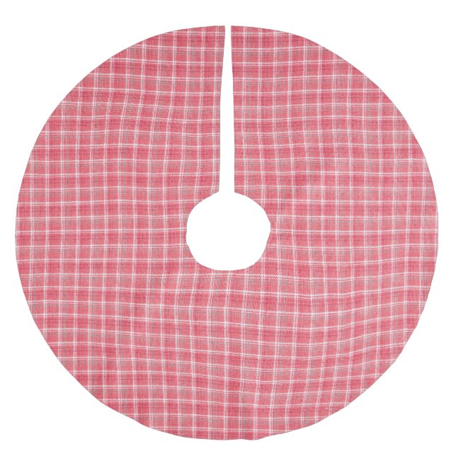 Retro-röd fladattan: sömlös mönster. julgransmatta borstad polyester (Framsidan)