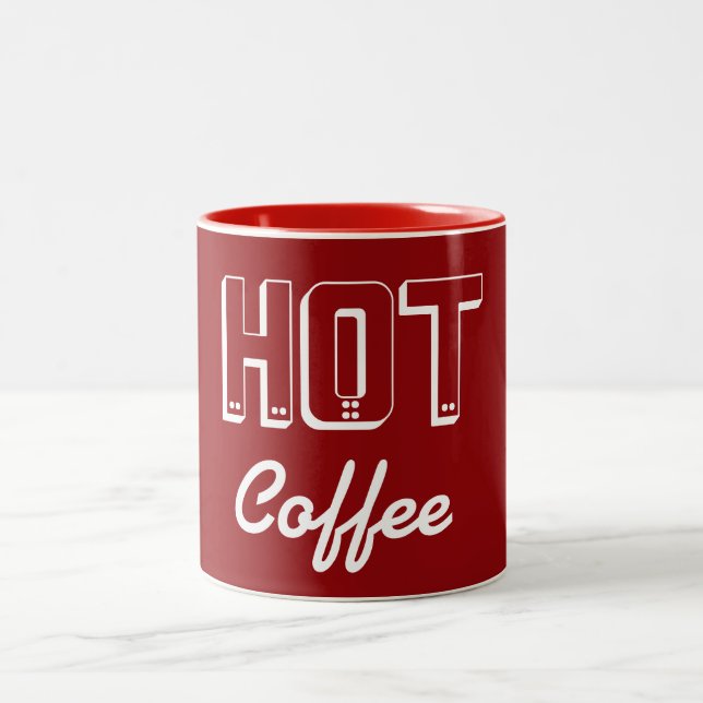 Retro Röd Kaffemugg (Center)
