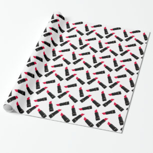 Retro röd läppstift presentpapper