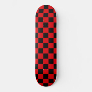 Retro Röd och Svart Rutig Skateboard Bräda 21,5 Cm