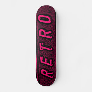Retro - Röd och svart Skateboard Bräda 19,5 Cm