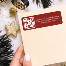 Retro Röd och Vit Djärv Jul Högtid