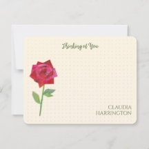 Retro Röd ros Original Collage Art MidCentury