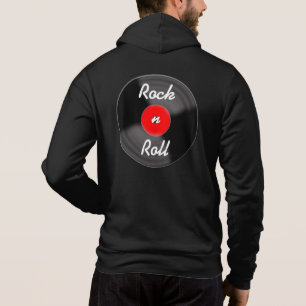 Retro röd skojjtröja med skivomslag t shirt