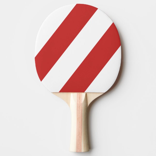 Retro Röd Tre Feta Ränder Pingisracket (Framsidan)