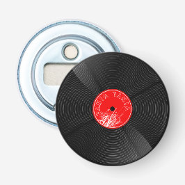 Retro röd vinylskiva - Musik & Nostalgi Flasköppnare