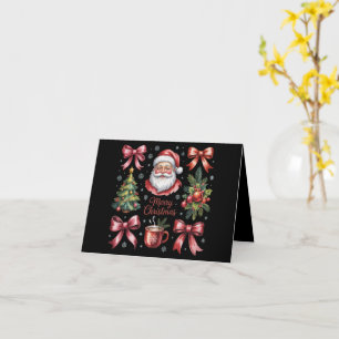 Retro Röda Coquette Jul Söt Xmas Högtid Kort
