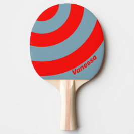 Retro Röda havet Tre cirkelränder med namn Pingisracket