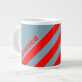 Retro Röda havet Tre Ränder med namn Jumbo Mugg