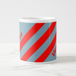 Retro Röda havet Tre Ränder med namn Jumbo Mugg