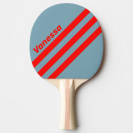Retro Röda havet Trevinklad randig mönster med nam Pingisracket
