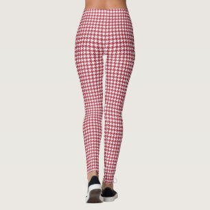 Retro röda rutmönstrade leggings