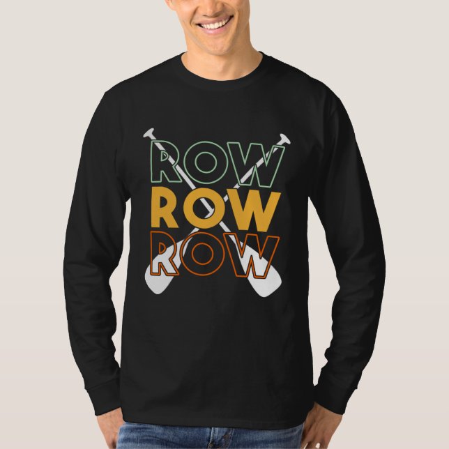 Retro roddbåtar  roddbåt roddar expert grafik t shirt (Framsida)