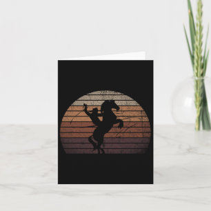 Retro Rodeo Cowboy Westernare Land Horseback Ridin Kort