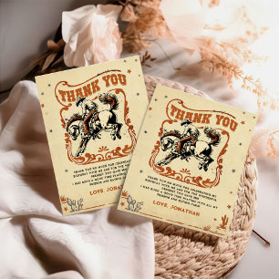 Retro Rodeo Western Cowboy Birthday Tack Kort