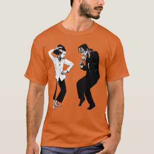 Retro rolig Frankensteins monster och brud dansar T Shirt