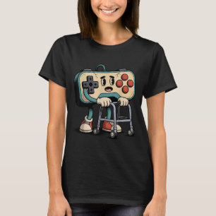 Retro Rolig Gammal Spelare 80s 90s Clic TV-Spel Hu T Shirt