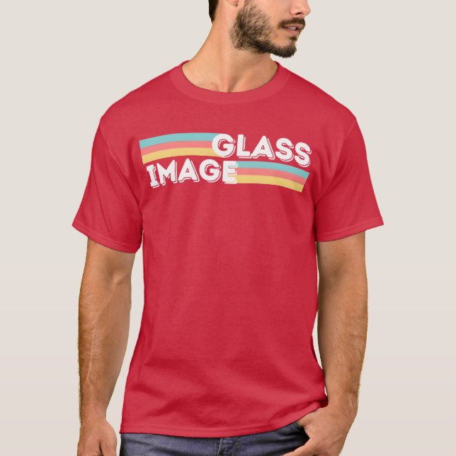 Retro rolig glasbild t shirt (Framsida)