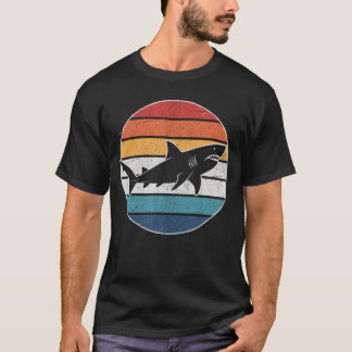 Retro Rolig Haj Scuba Dykning Dykare För T Shirt