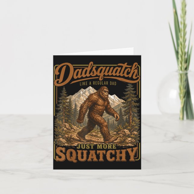 Retro rolig pappasquatch sasquatch pappa fars dag  kort (Framsida)