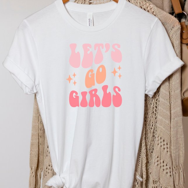 Retro Rolig Sängkammargrupper Lets Go Girls Party  T Shirt (Skapare uppladdad)