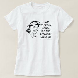 Retro rolig shopping T-shirt