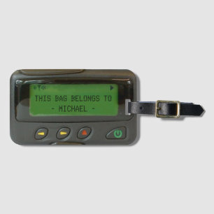 Retro rolig text för anpassningsbar för 90-talold bagagebricka