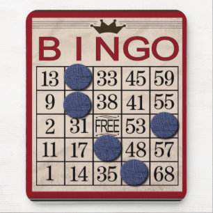 Retro roligt Bingokort Musmatta