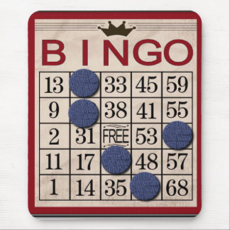 Retro roligt Bingokort Musmatta