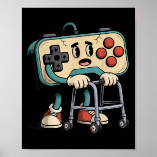 Retro Roligt Gammalt Spelare 80-tal 90-tal Klick V Poster