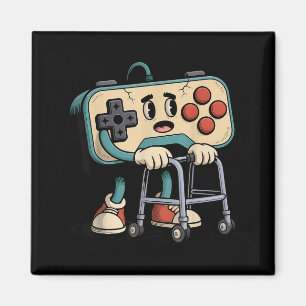 Retro Roligt Gammalt Spelare 80s 90s Klick Videosp Magnet