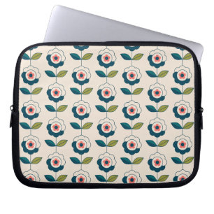 Retro Roligt Garden Flower Mönster Laptop Fodral