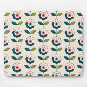 Retro Roligt Garden Flower Mönster Musmatta