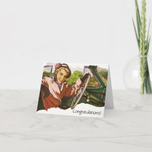 Retro Roligt Grattisar Karta flytta nytt jobbkort Kort