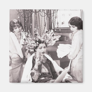 Retro Roligt Hair Salon Magnet