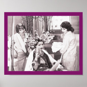 Retro Roligt Hair Salon Poster