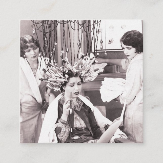 Retro Roligt Hair Salon Rabattkort (Framsida)