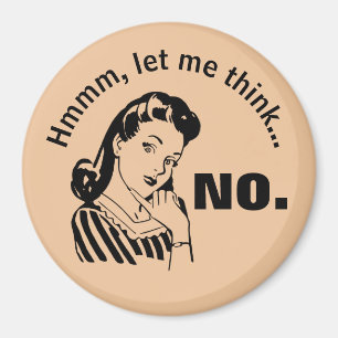 Retro Roligt Inget Magnet